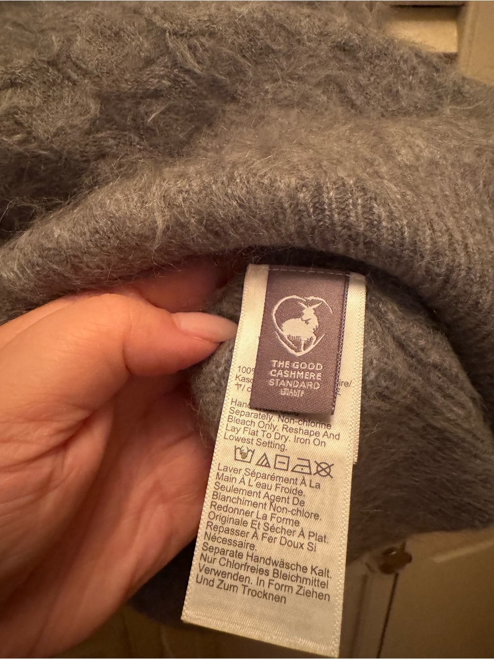 J. Crew Women's Fuzzy Cashmere Crewneck Sweater in Heather Gray - Picture 4 of 5